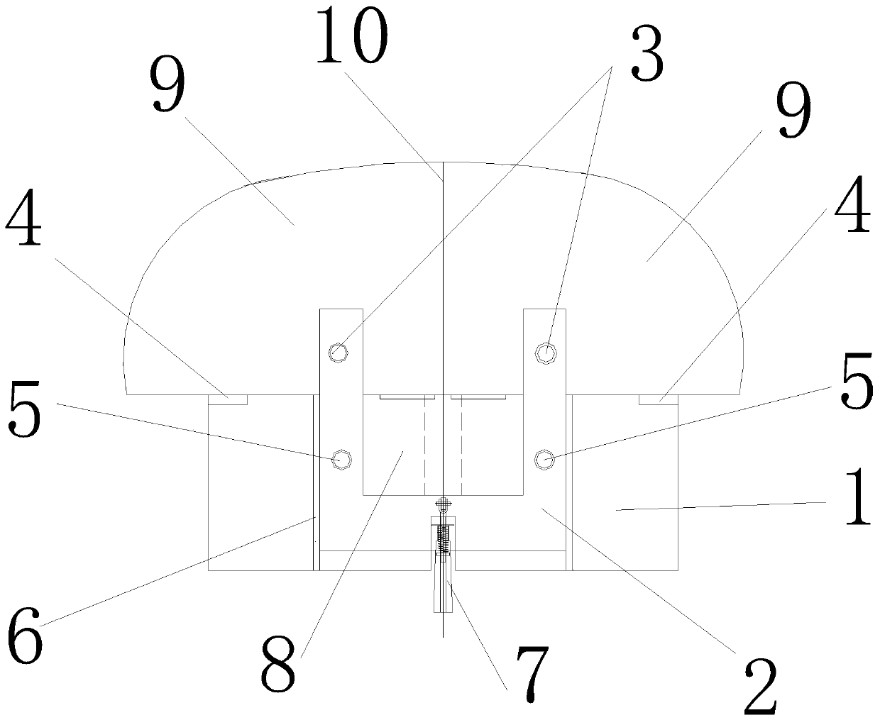 A seam welding lead-out board clamping device for ship puzzles