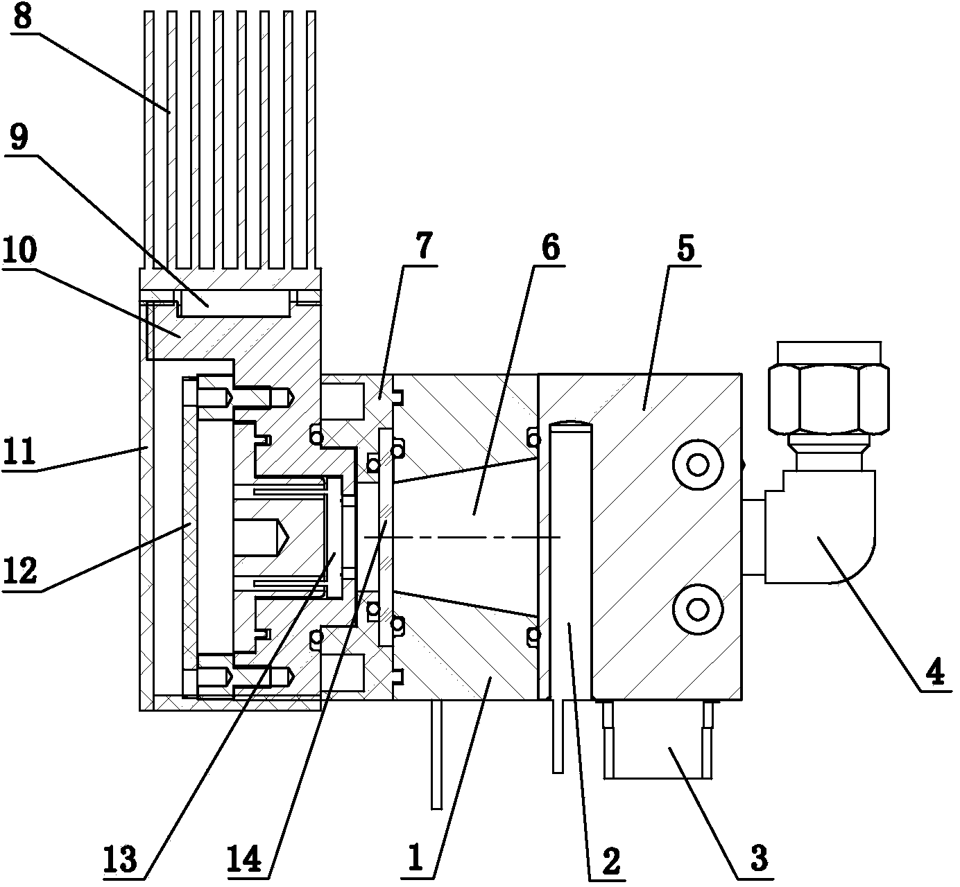 Nitrogen oxide detector and small automatic nitrogen oxide monitoring device using detector