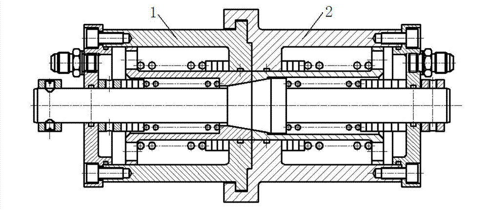 Rapid connection device used for deepwater hydraulic pipeline and oil outlet connector