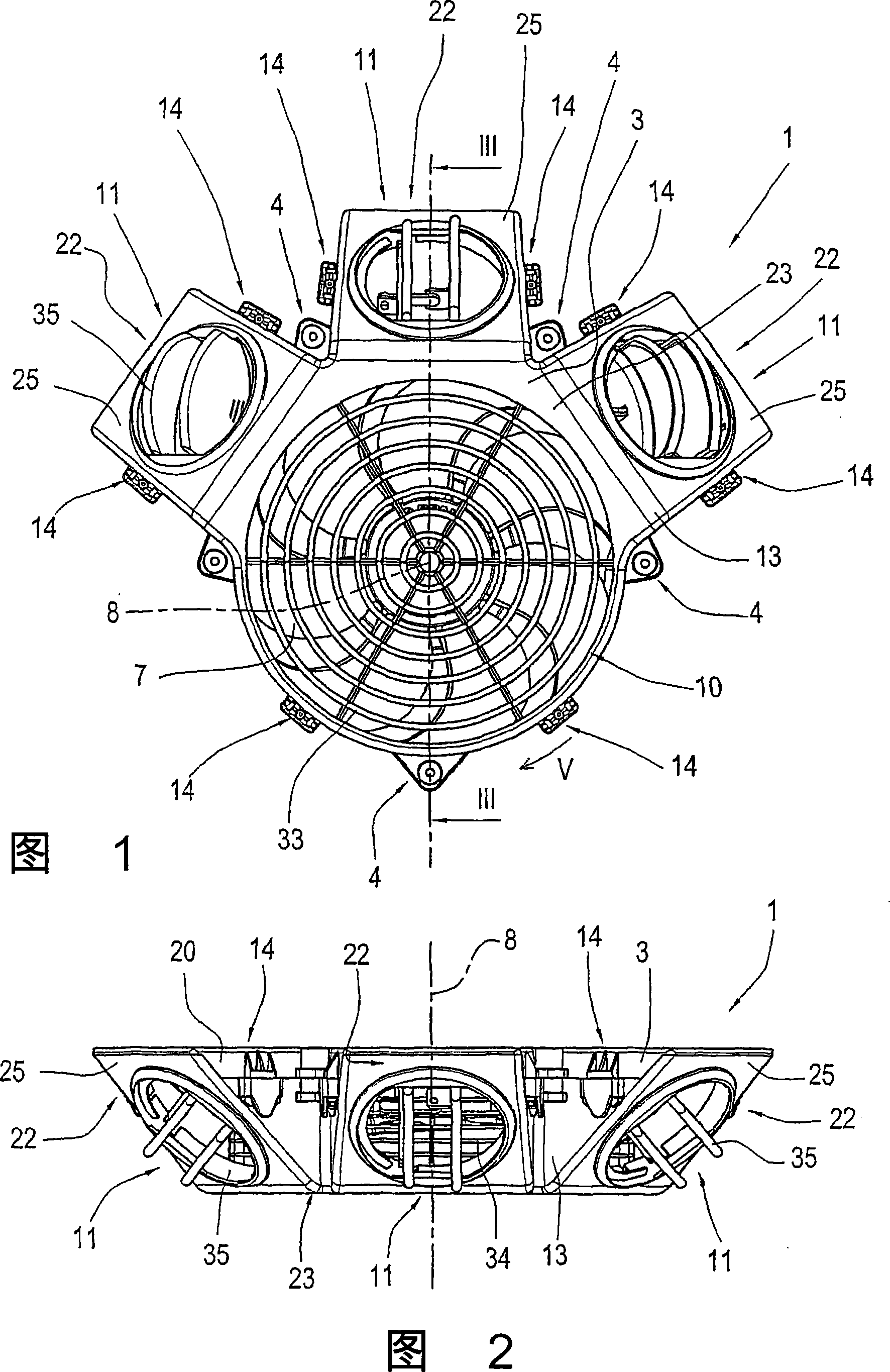 A ventilating device for motor vehicles