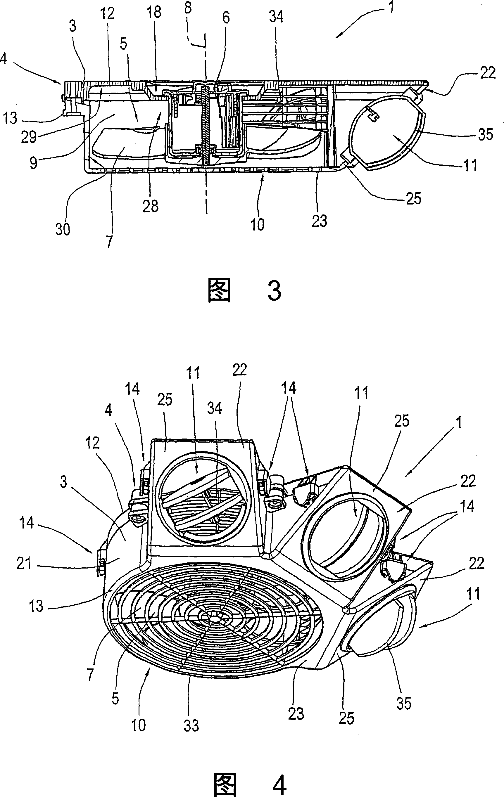 A ventilating device for motor vehicles