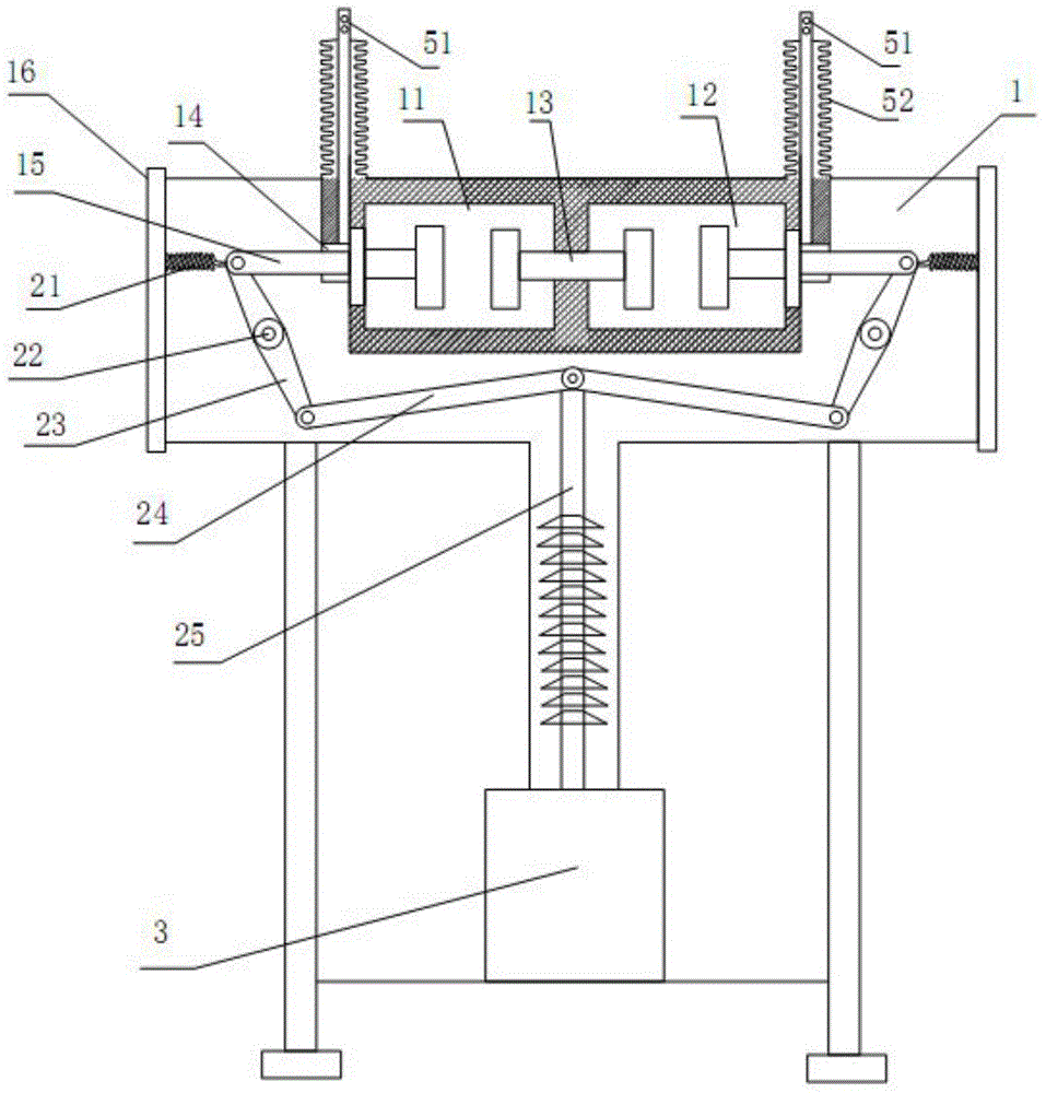 Circuit breaker of arc extinguish chambers in series connection