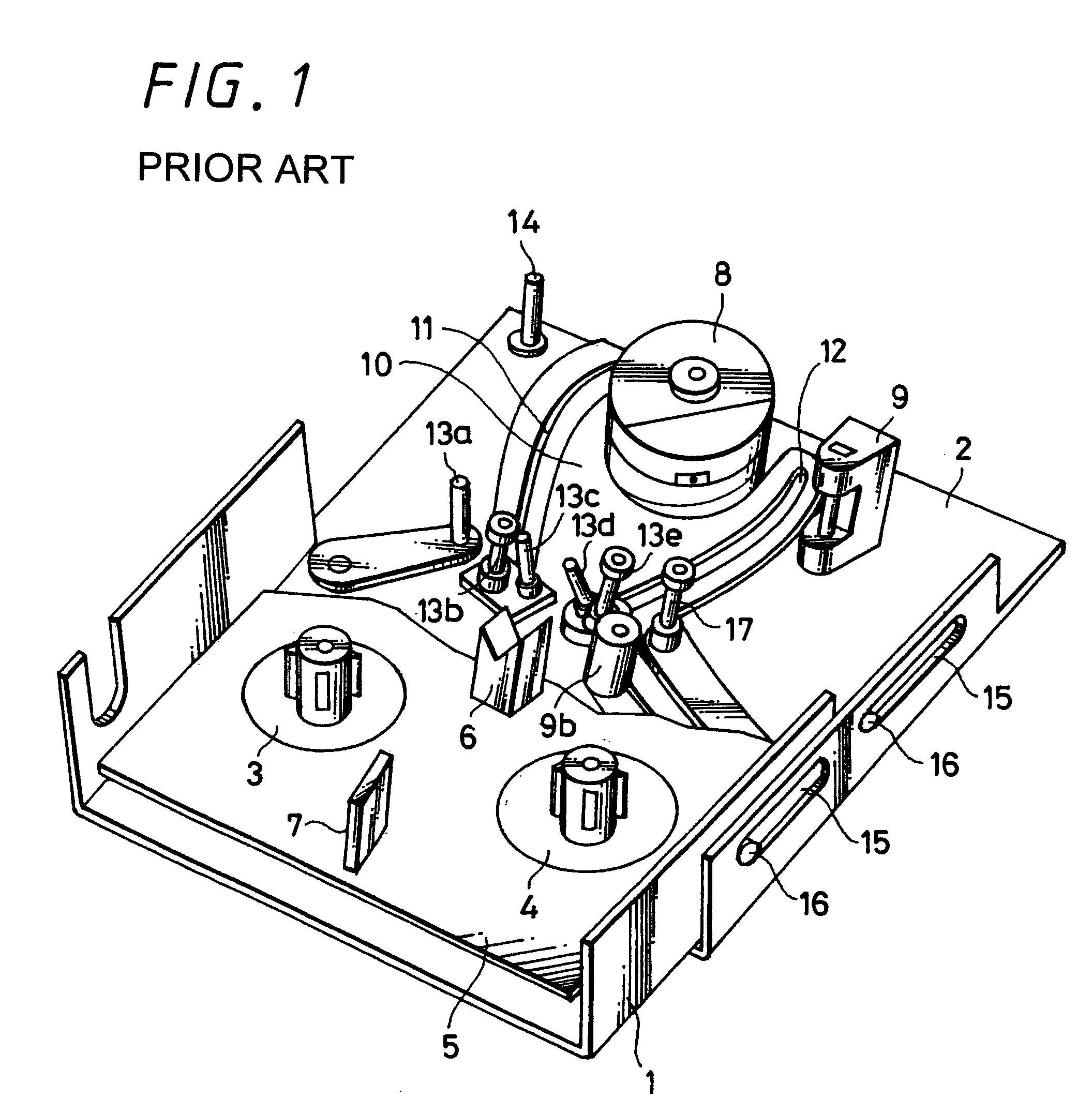 Tape guide mechanism of magnetic recording reproducing device