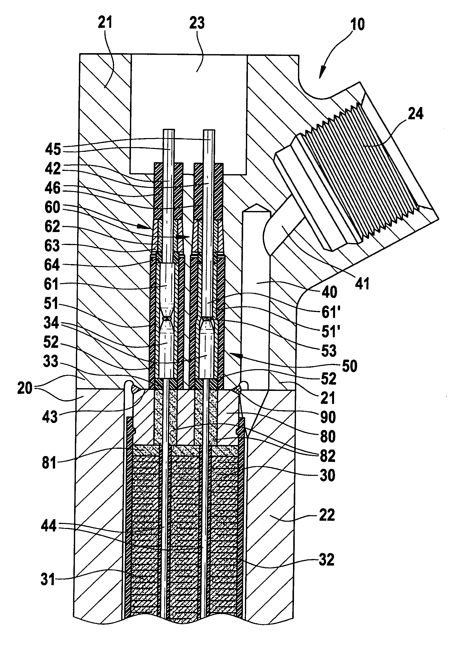 Piezo actuator with a plug connection