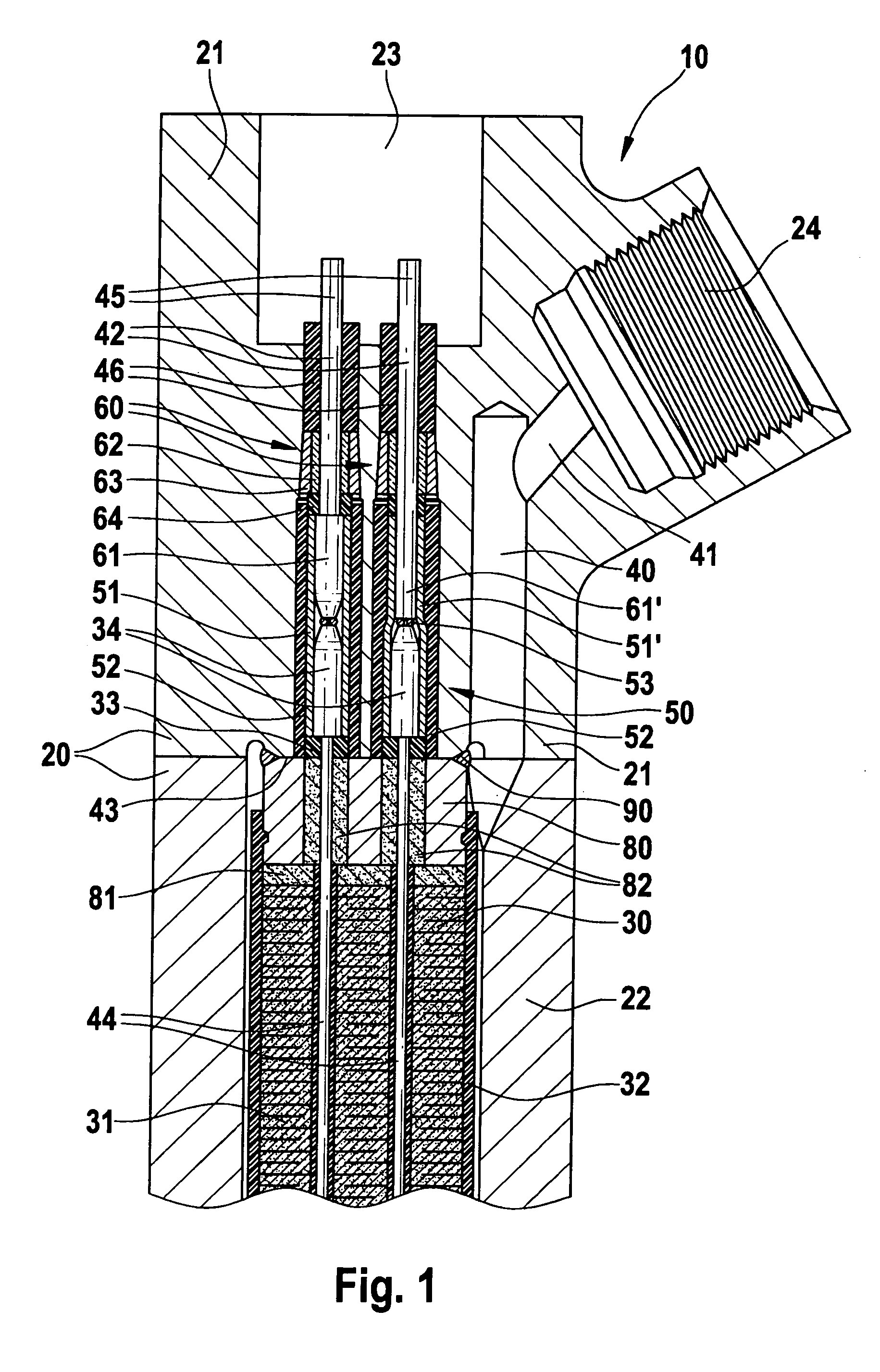 Piezo actuator with a plug connection