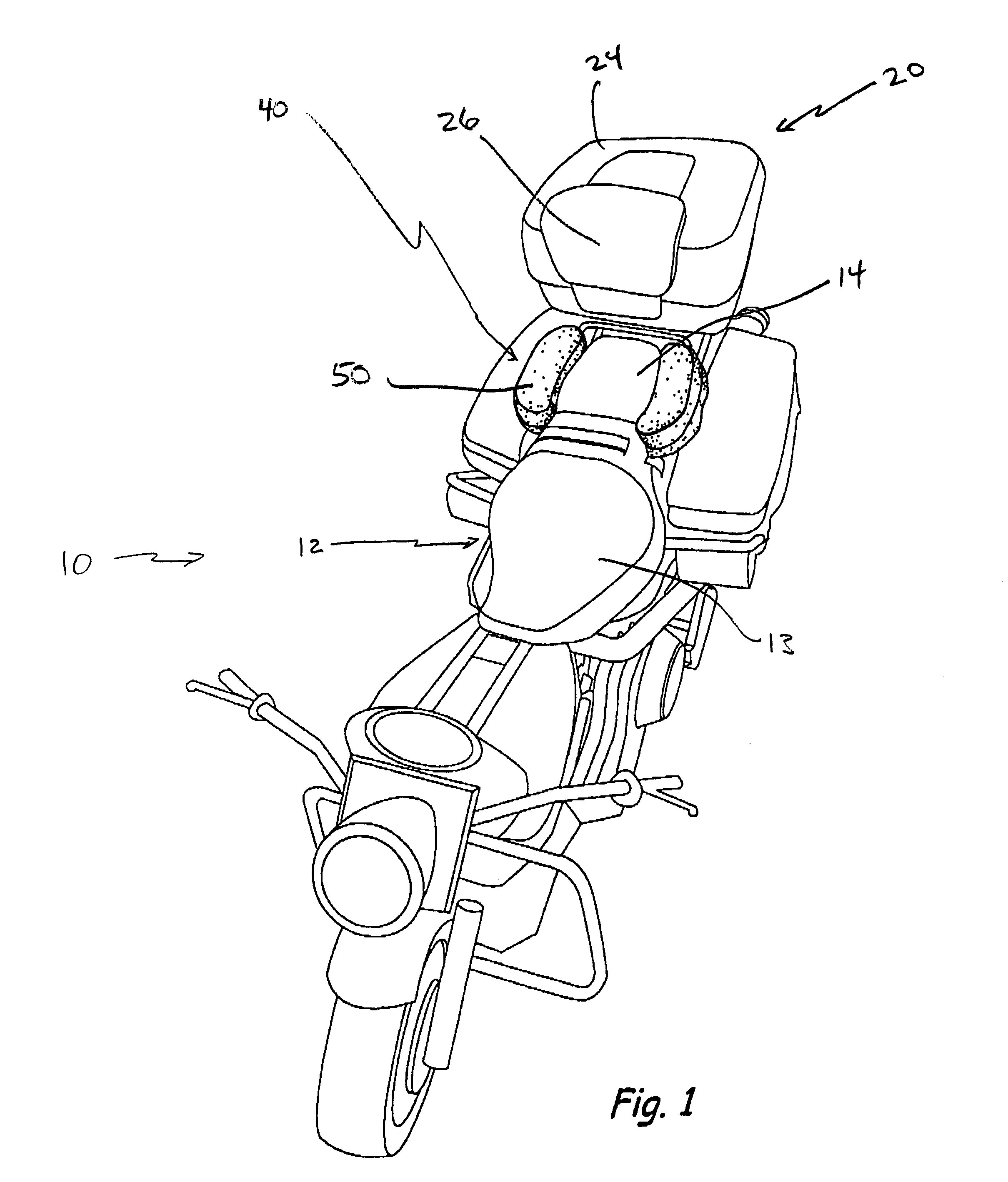 Supplemental motorcycle seat