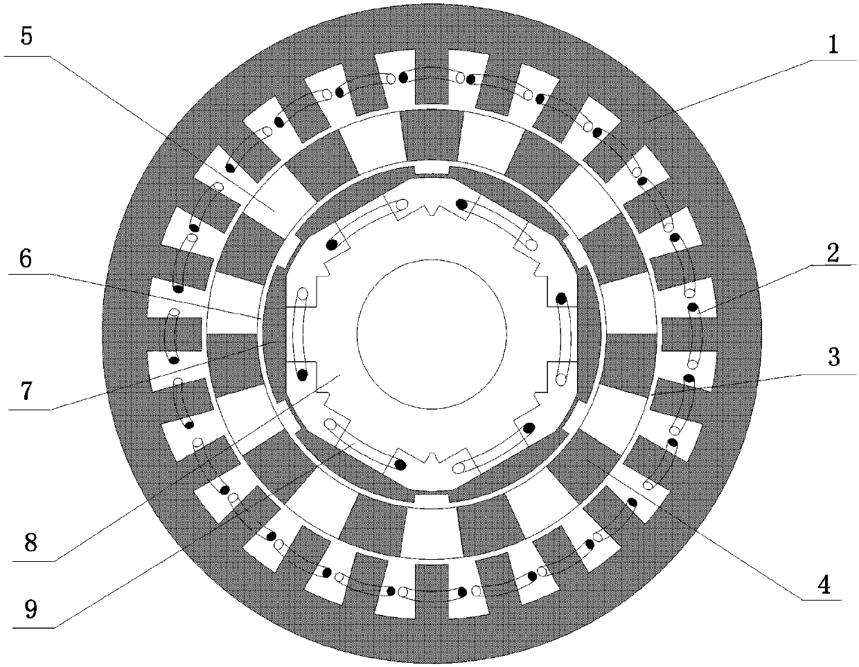 Static sealing self-quench-preventing high-temperature superconducting motor