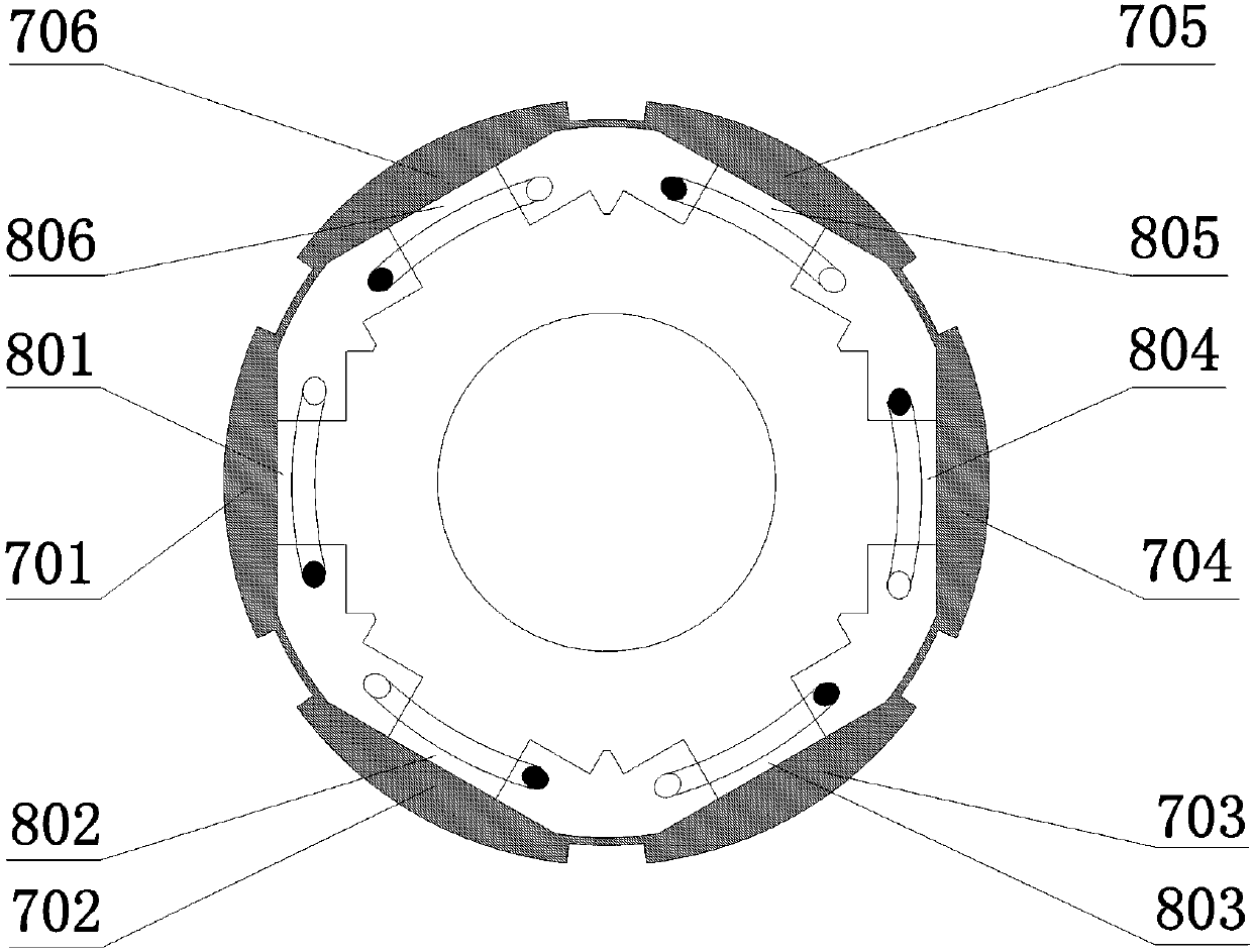 Static sealing self-quench-preventing high-temperature superconducting motor