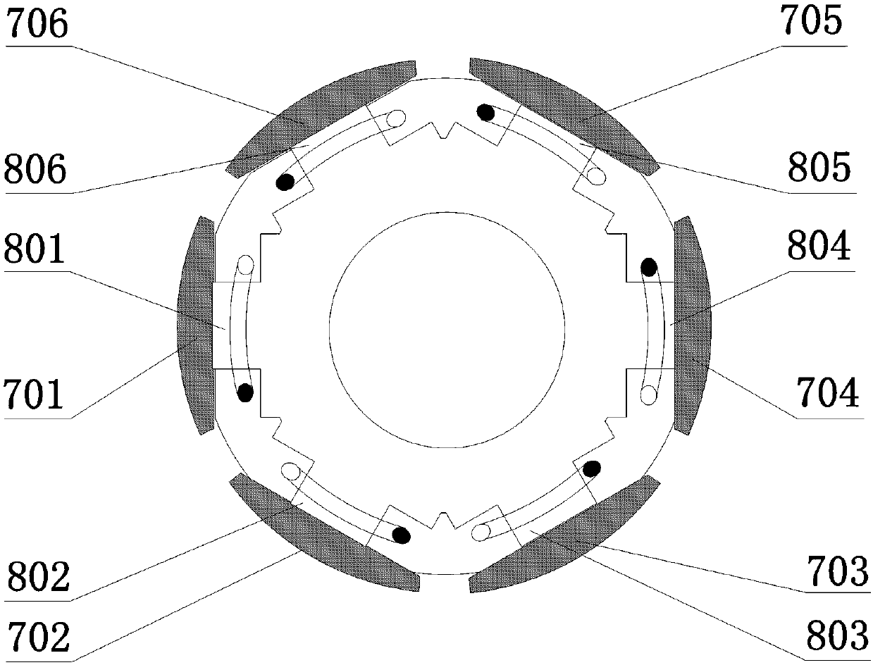 Static sealing self-quench-preventing high-temperature superconducting motor