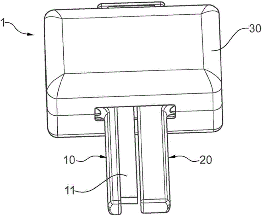 Gripping jaw safety device with tongue and groove for HRC