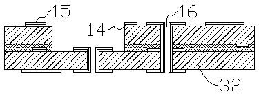 Second-order ladder groove bottom graphical printed board and processing method thereof