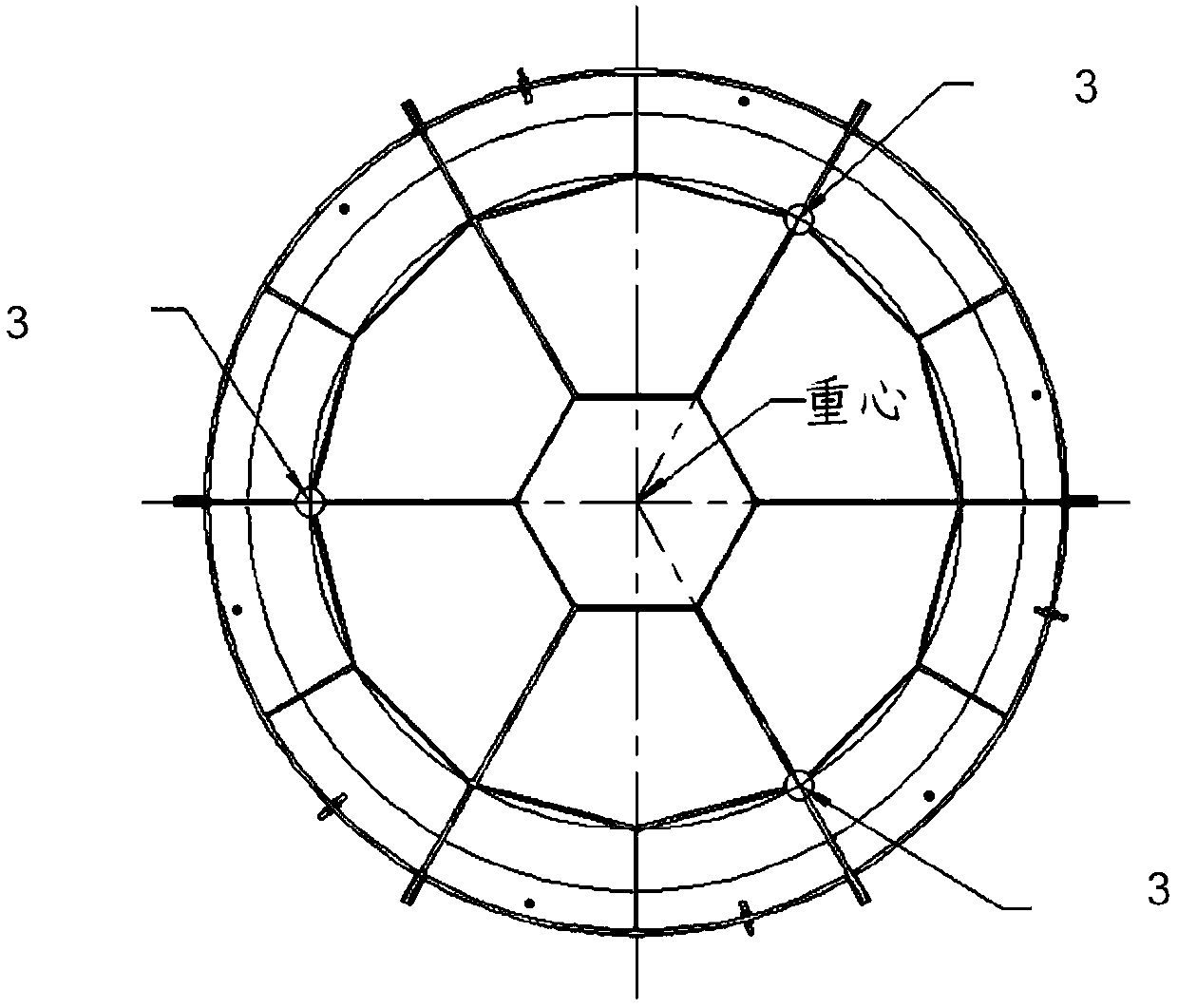 Antenna reflector composite skin forming mold suitable for satellite