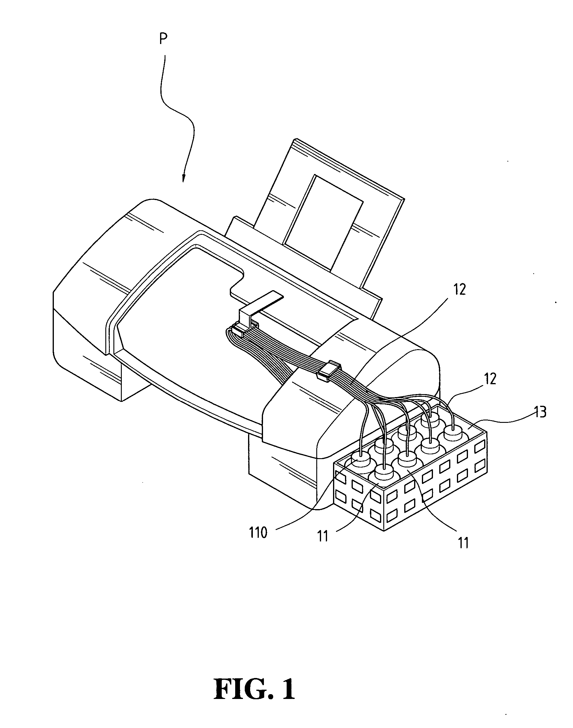 Bulk-capacity continuous feed printer ink container pack