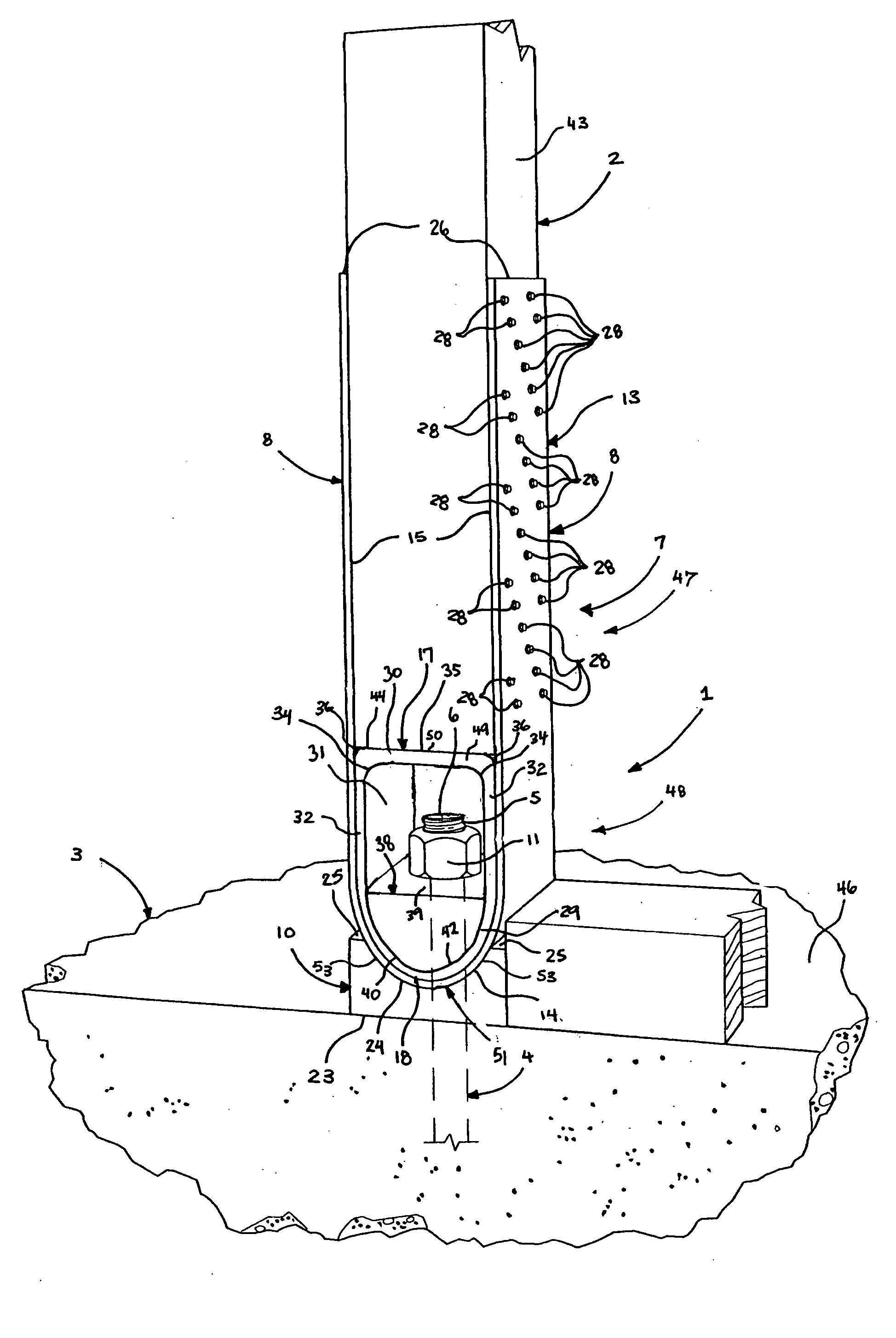 Rotating concentric holdown