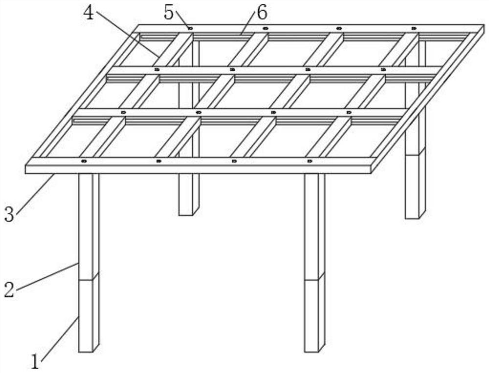 Agricultural planting support frame based on temperature self-adaptive adjustment