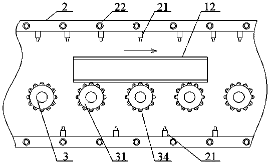 Radiator brazing device with roller type conveying mechanism