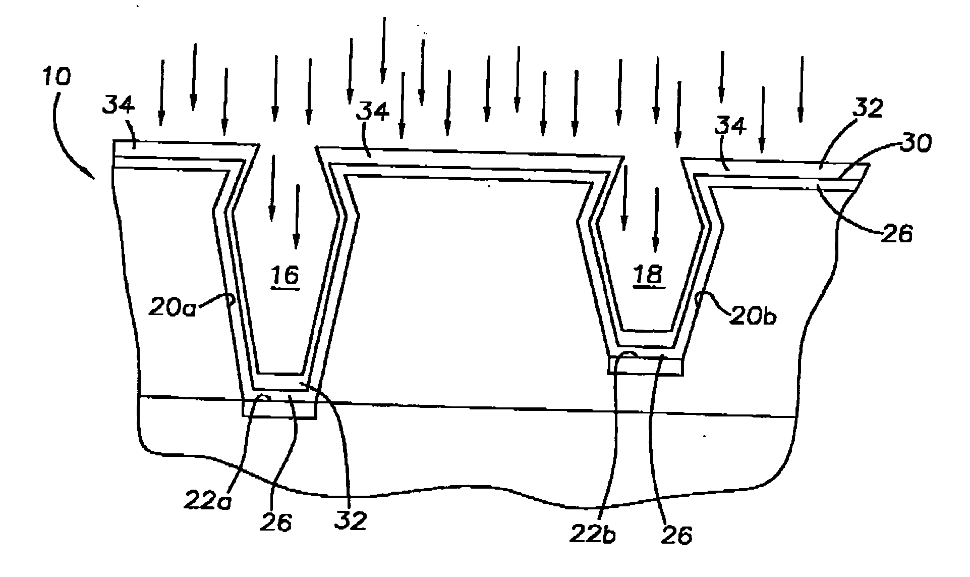 Method for filling electrically different features