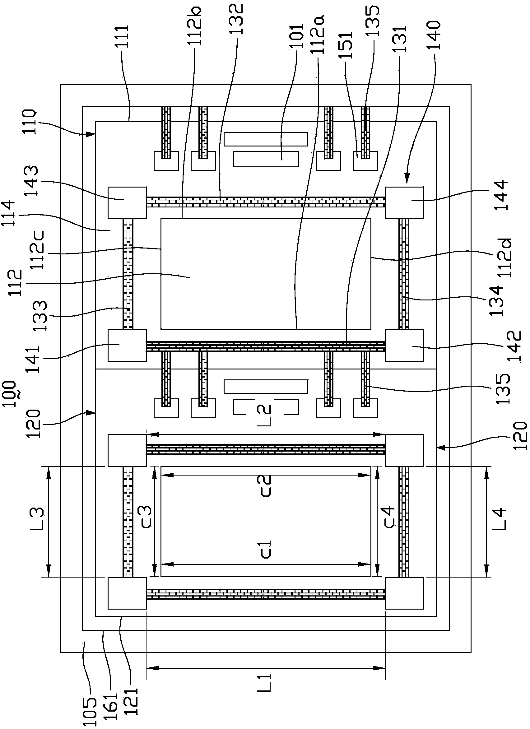 Liquid crystal electrode mother glass substrate and liquid crystal display panel