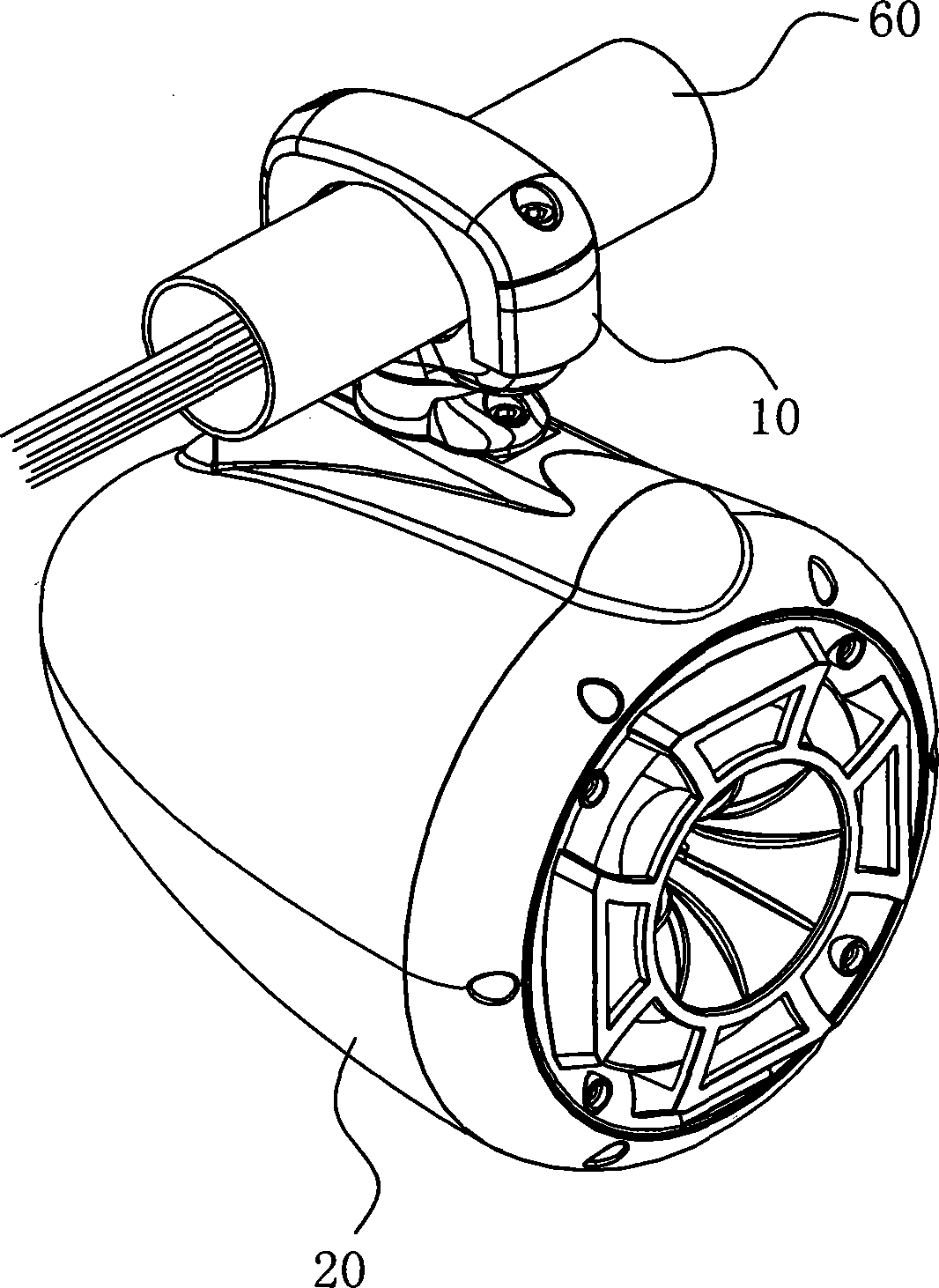 Audio connecting device for acoustic equipment