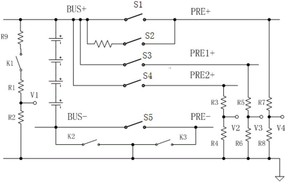 Vehicle battery management system main relay adhesion detection circuit and detection method thereof