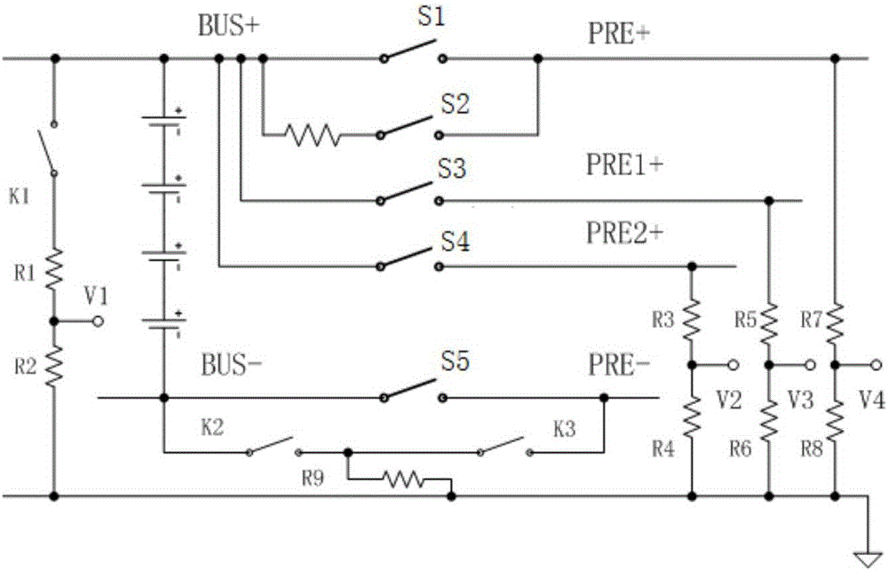 Vehicle battery management system main relay adhesion detection circuit and detection method thereof