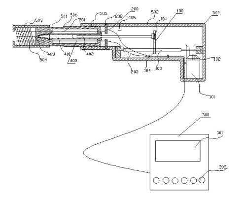 Medicament automatic lead-in system with electronic stimulating function