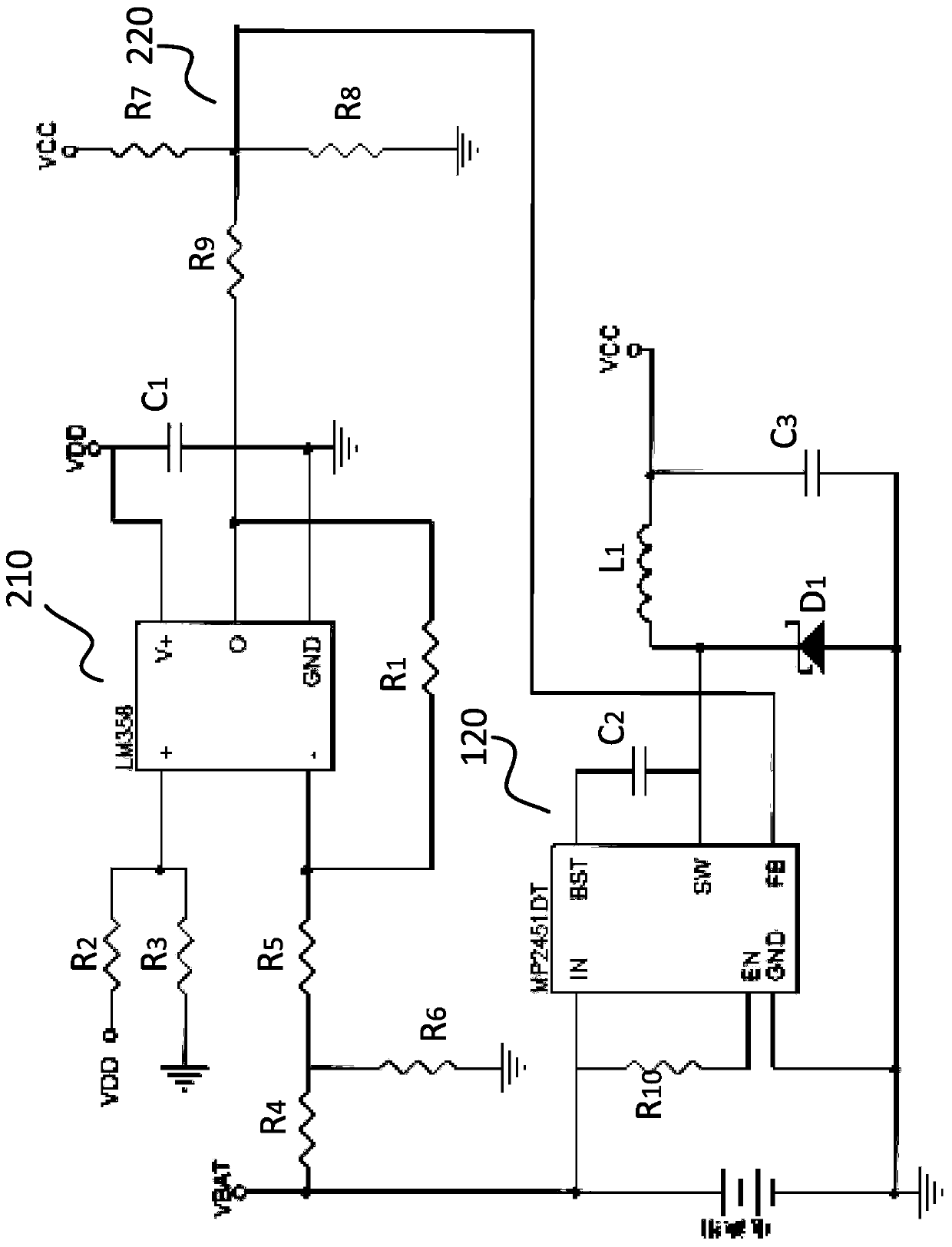 Battery status detection device