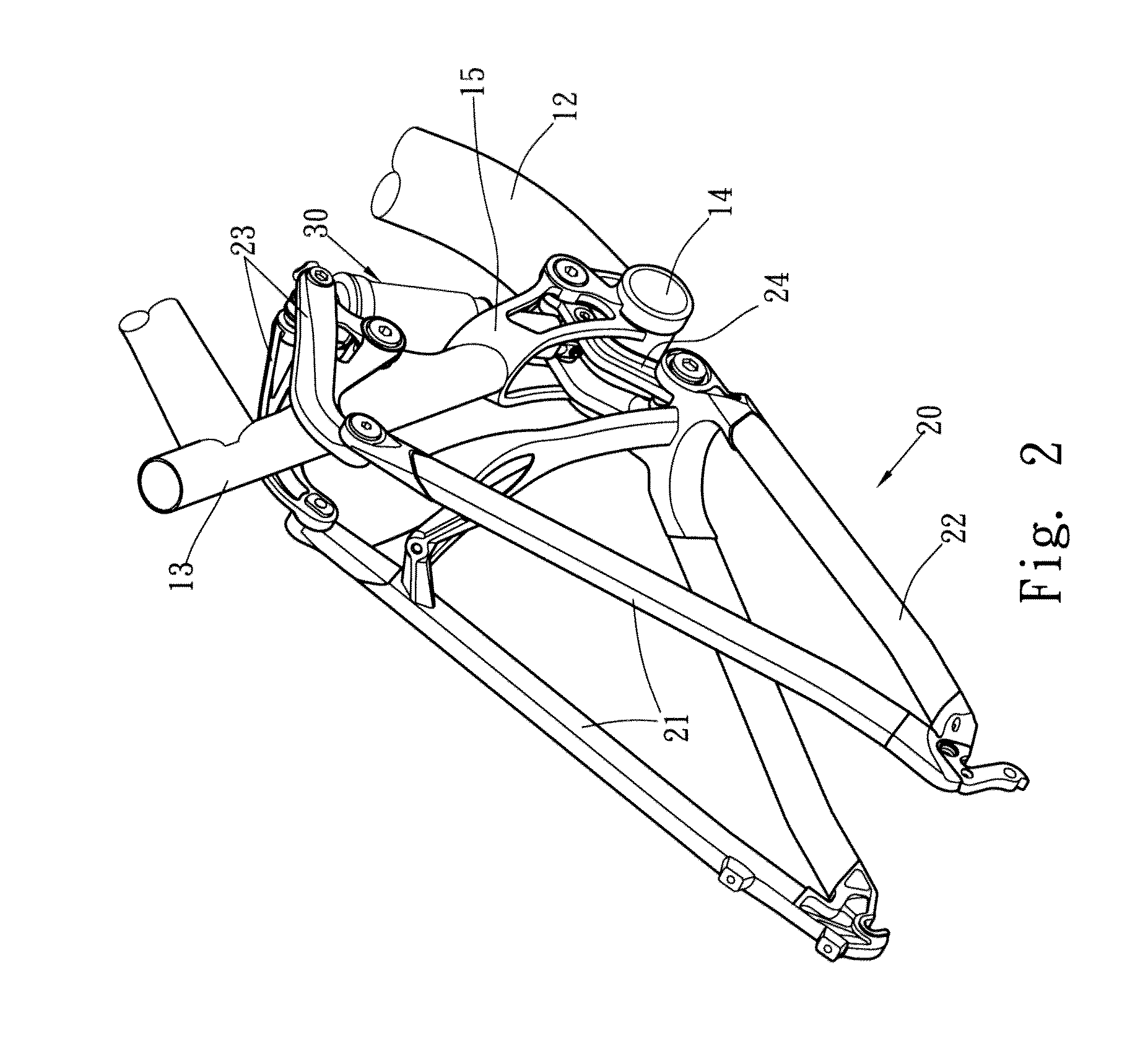 Rear suspension system for bicycles