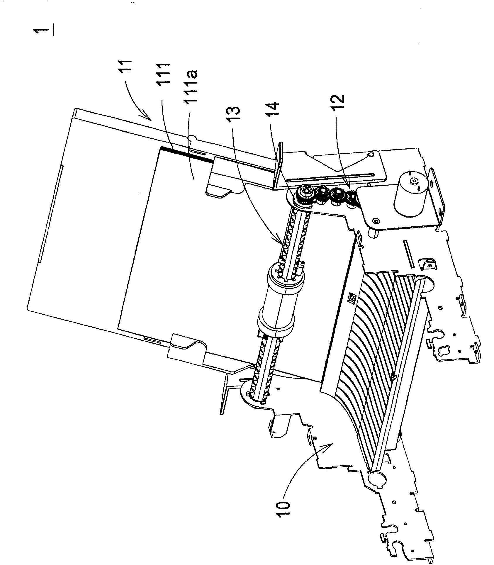 Transactor and paper feeding mechanism therefor