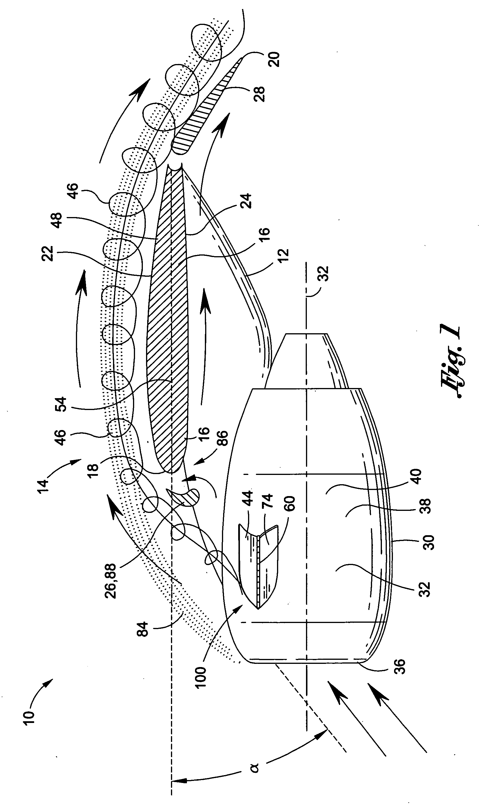 Retractable nacelle chine