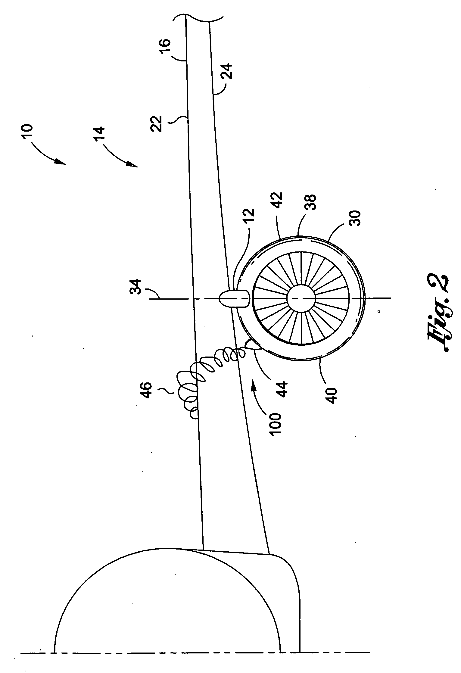 Retractable nacelle chine