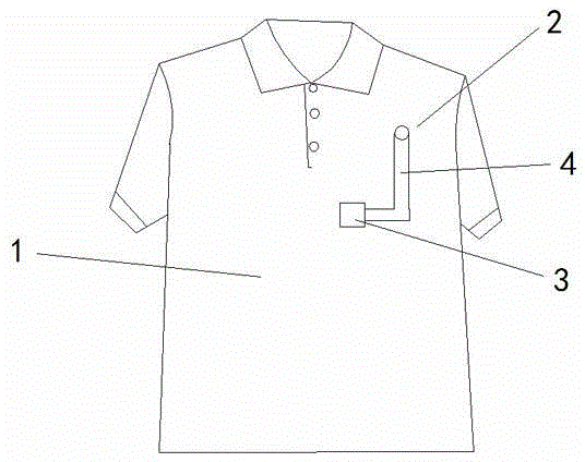 Garment with mobile phone bracket and effective electromagnetic wave preventing function