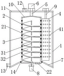 Efficient domestic sewage separation device