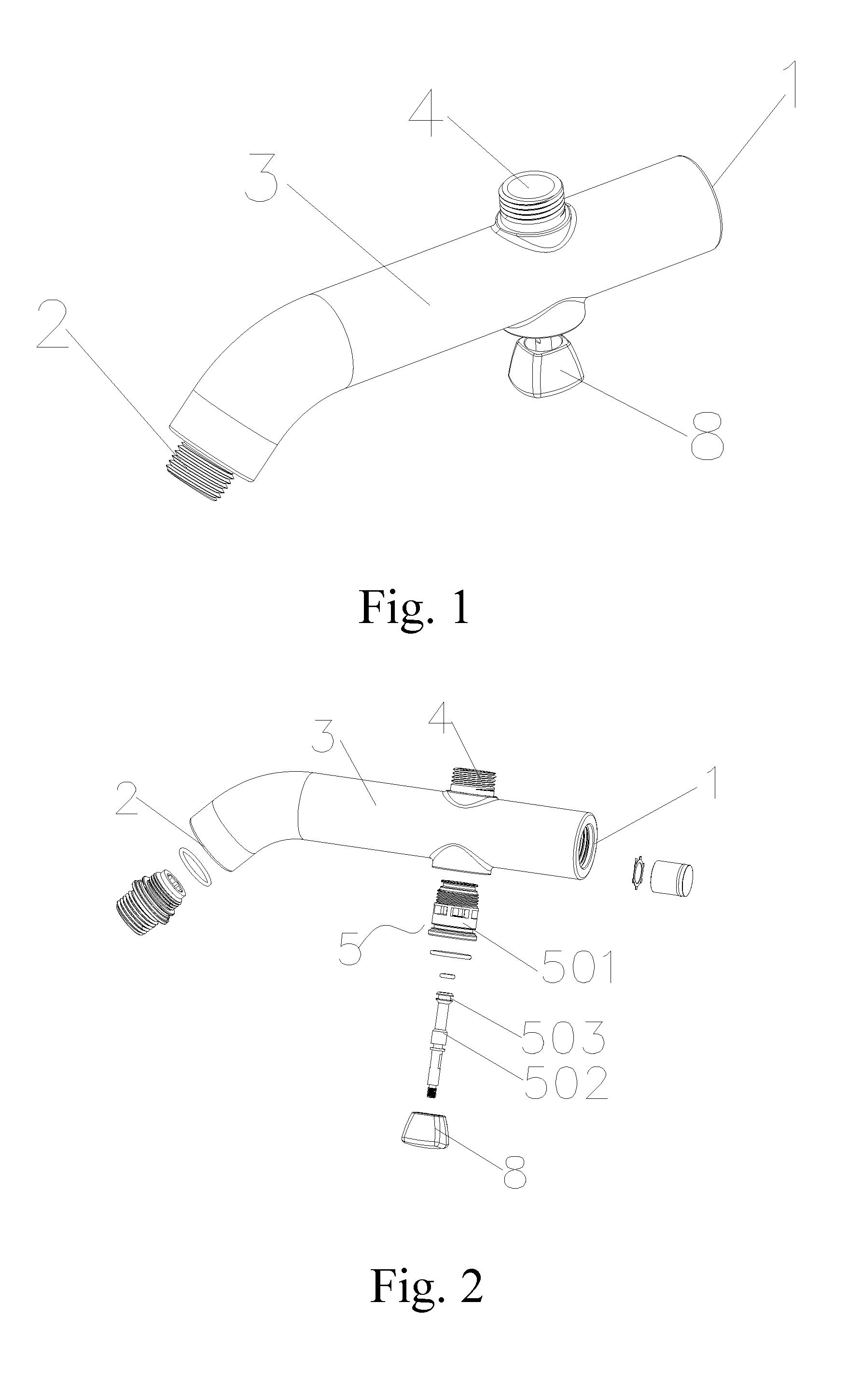 Position restoring and water splitting shower arm and method of implementing the same