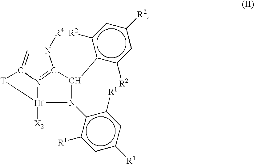 Ortho-metallated hafnium complexes of imidazole ligands