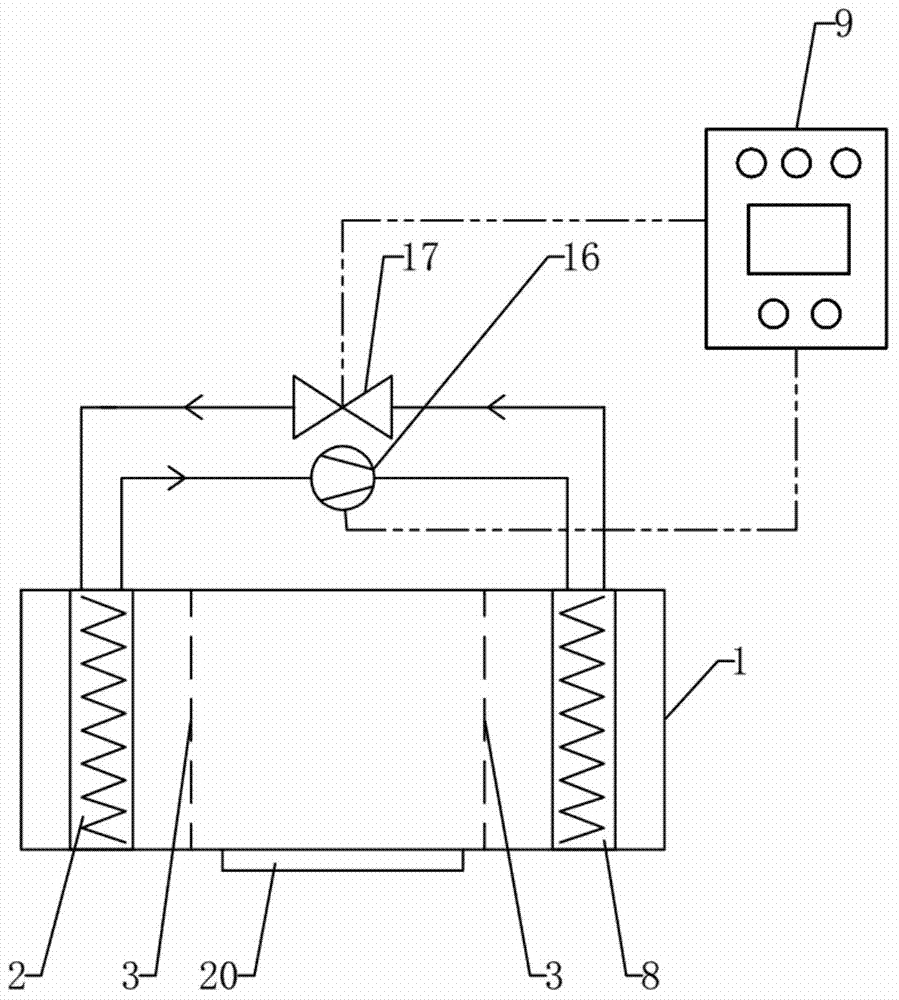 Microwave heat pump low-oxygen drying device and operating method thereof