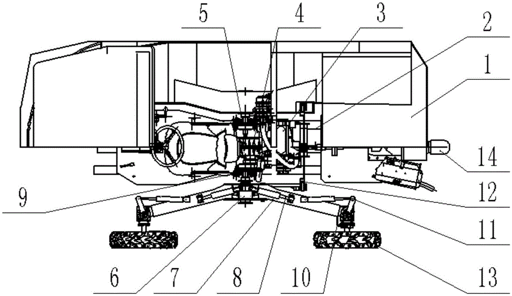 A walking device equipped with balanced rocker suspension and deformable wheels