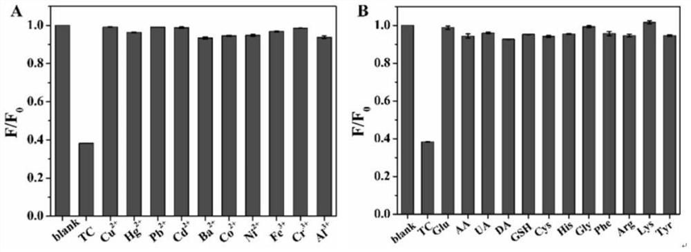 Application of sulfur quantum dot as fluorescent probe in tetracycline detection