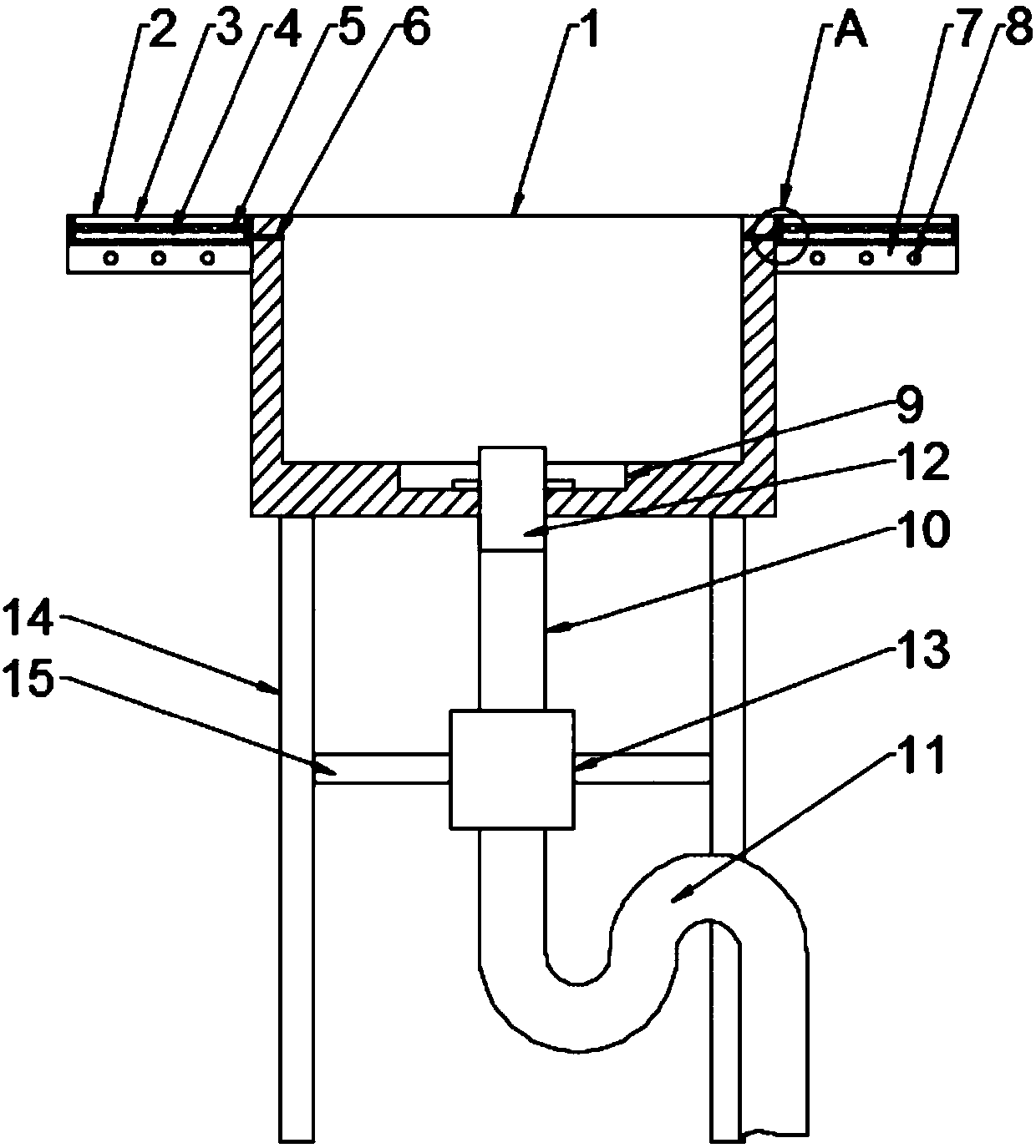 Environment-friendly odor-resistant sewage discharge device