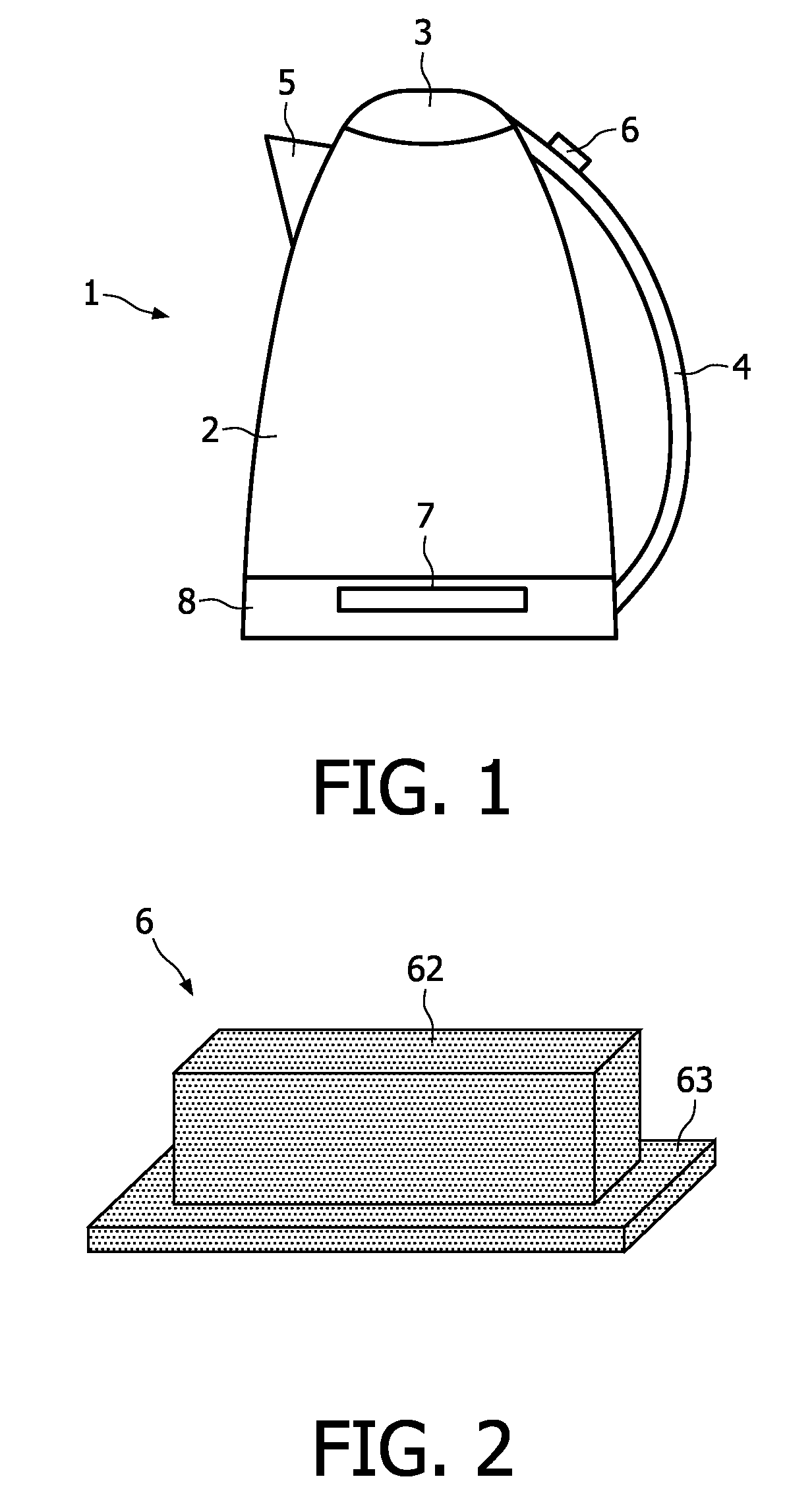 Hot water kettle comprising an acoustic member for generating an acoustic signal