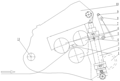 Hot coil box dust suppression and removal device