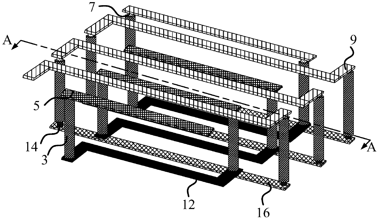 A compact nested inductor structure based on through-silicon vias and its preparation method