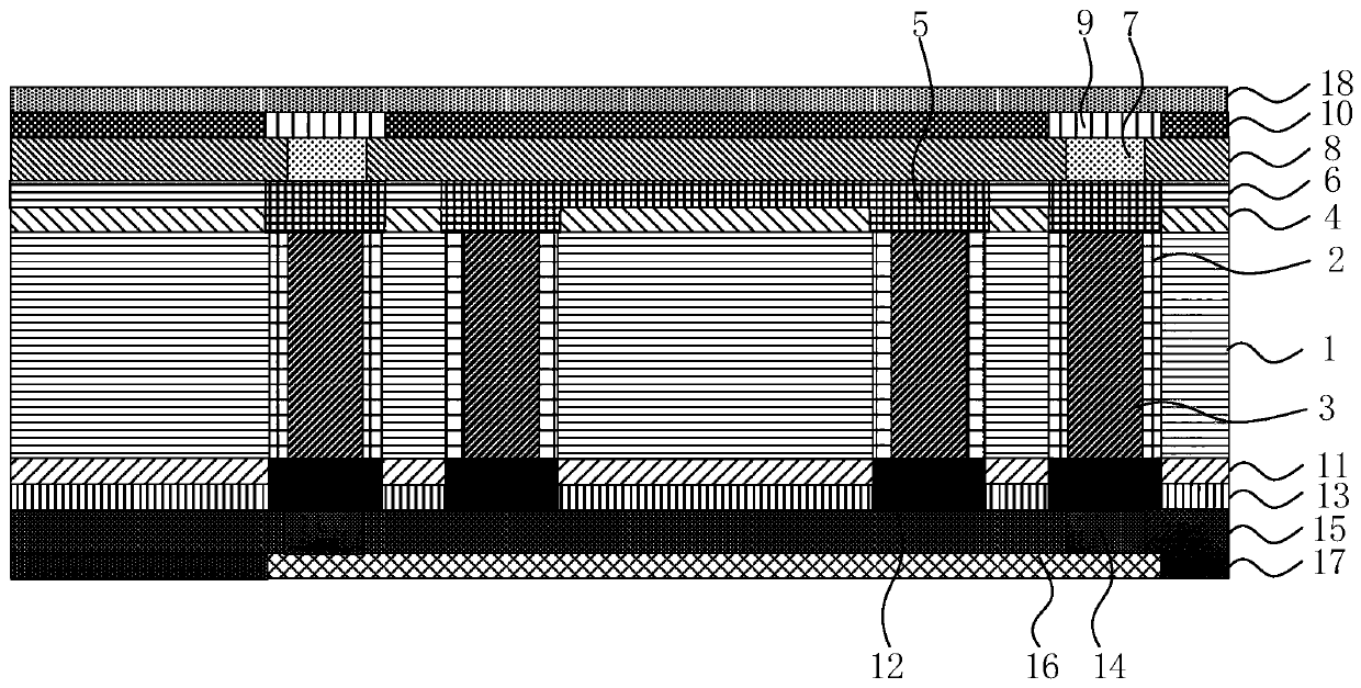 A compact nested inductor structure based on through-silicon vias and its preparation method