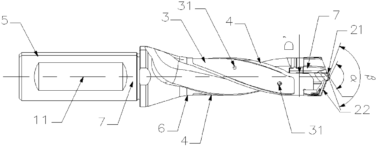 Hole-machining tool with independent drill tip in center