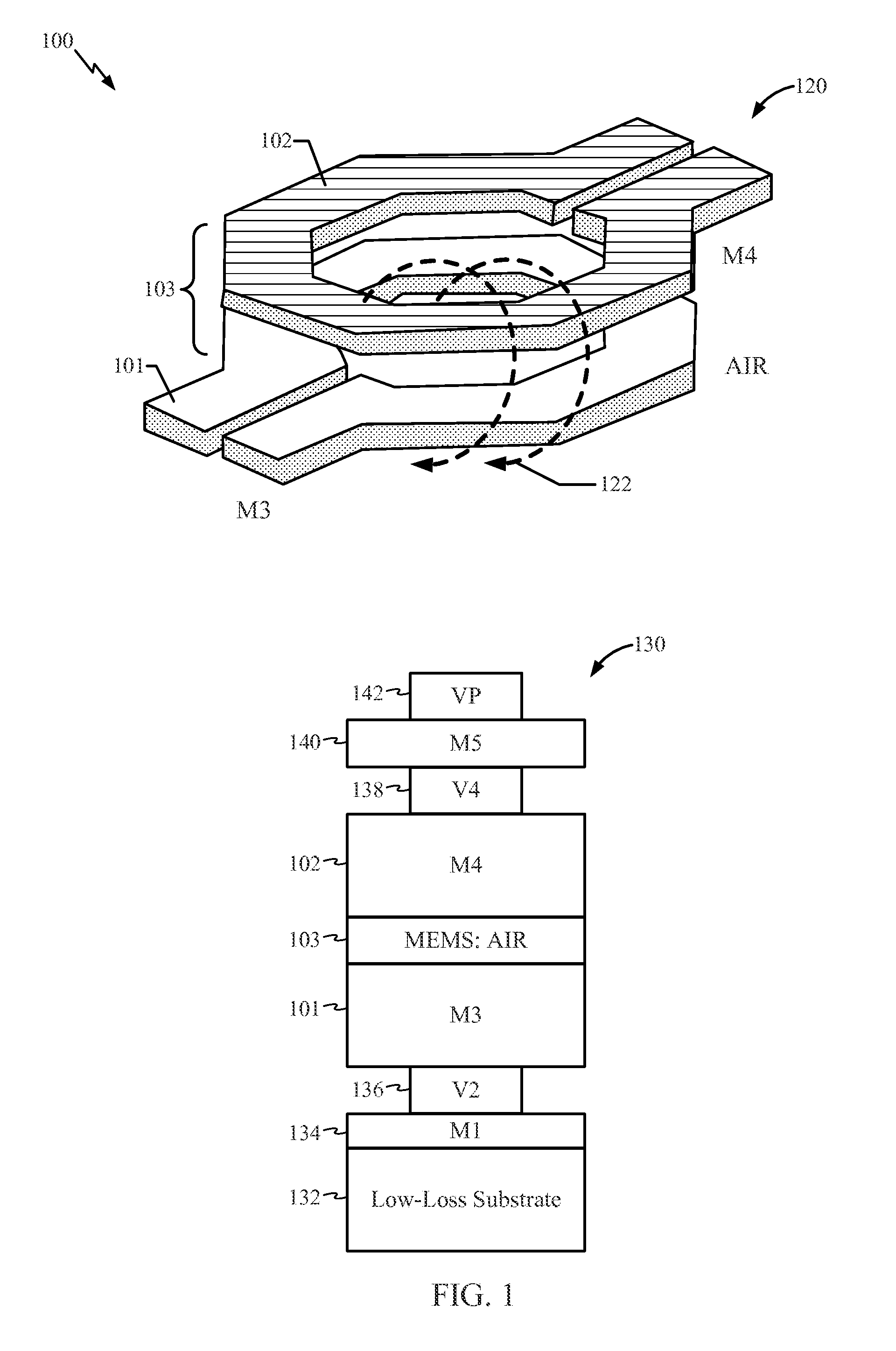 Vertical-coupling transformer with an air-gap structure