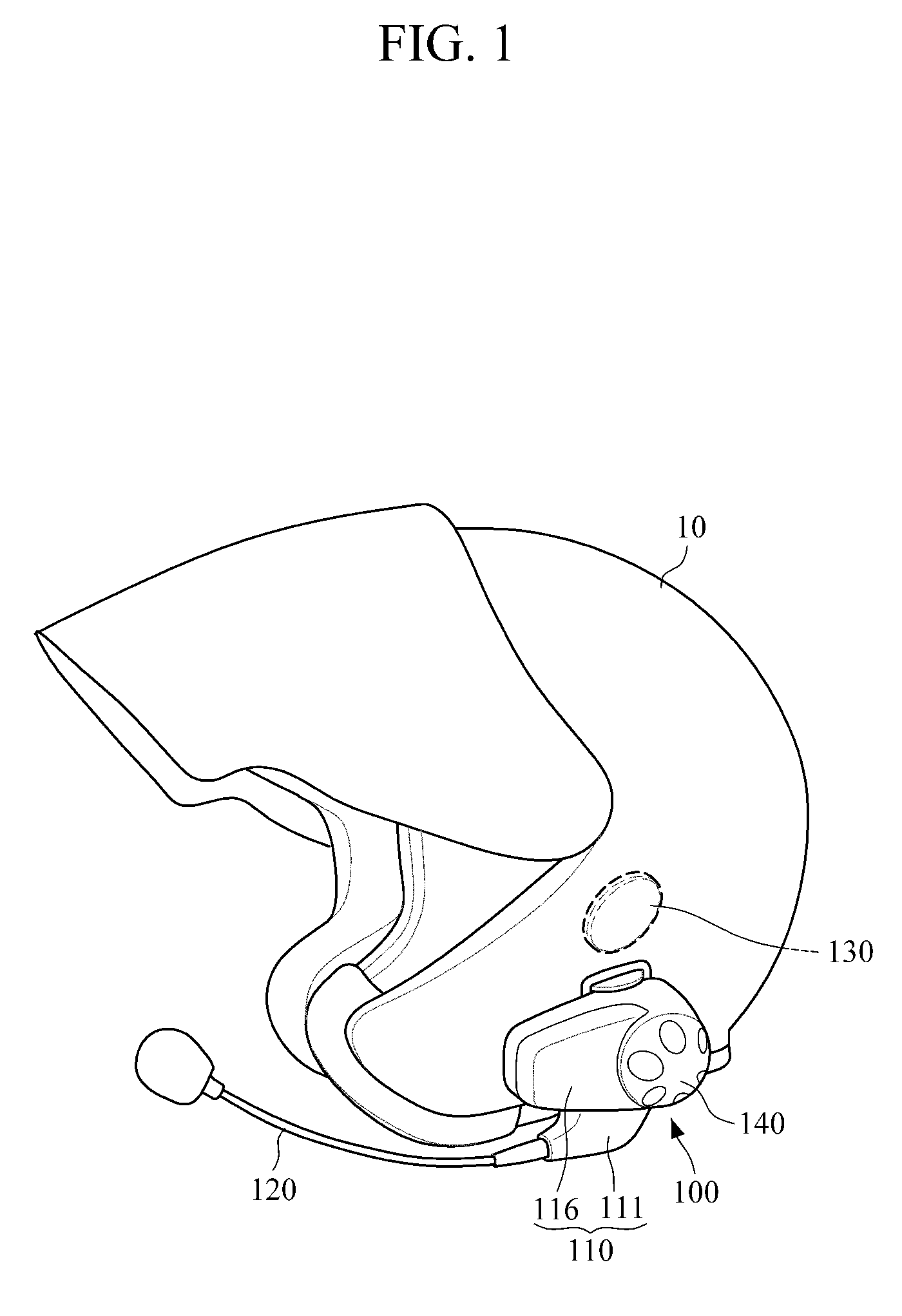 Bluetooth headset for helmet having inter-communication function