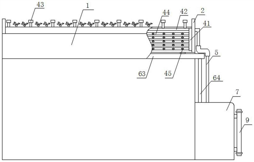 An ecological garden roof vegetation irrigation device