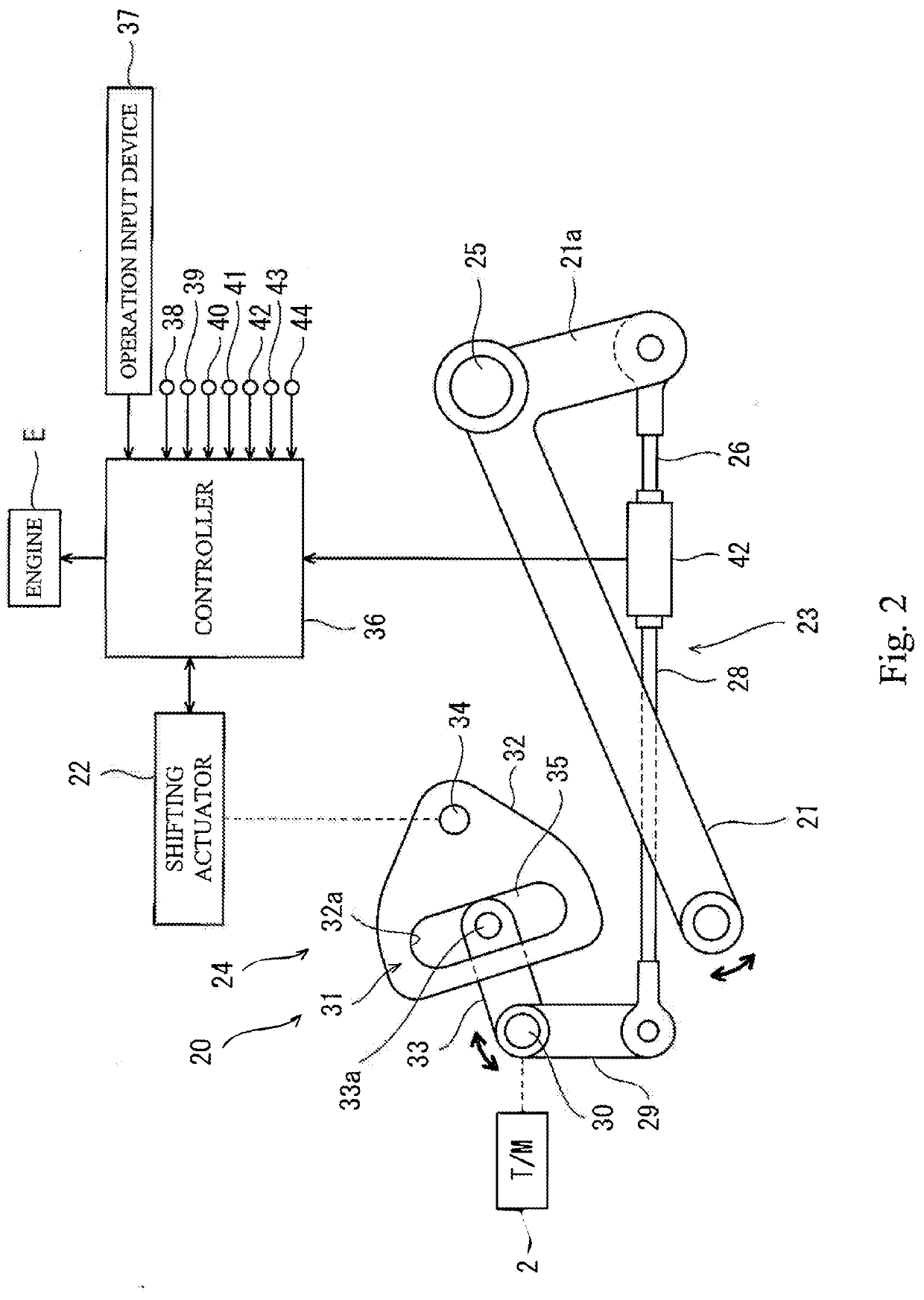 Transmission-equipped vehicle