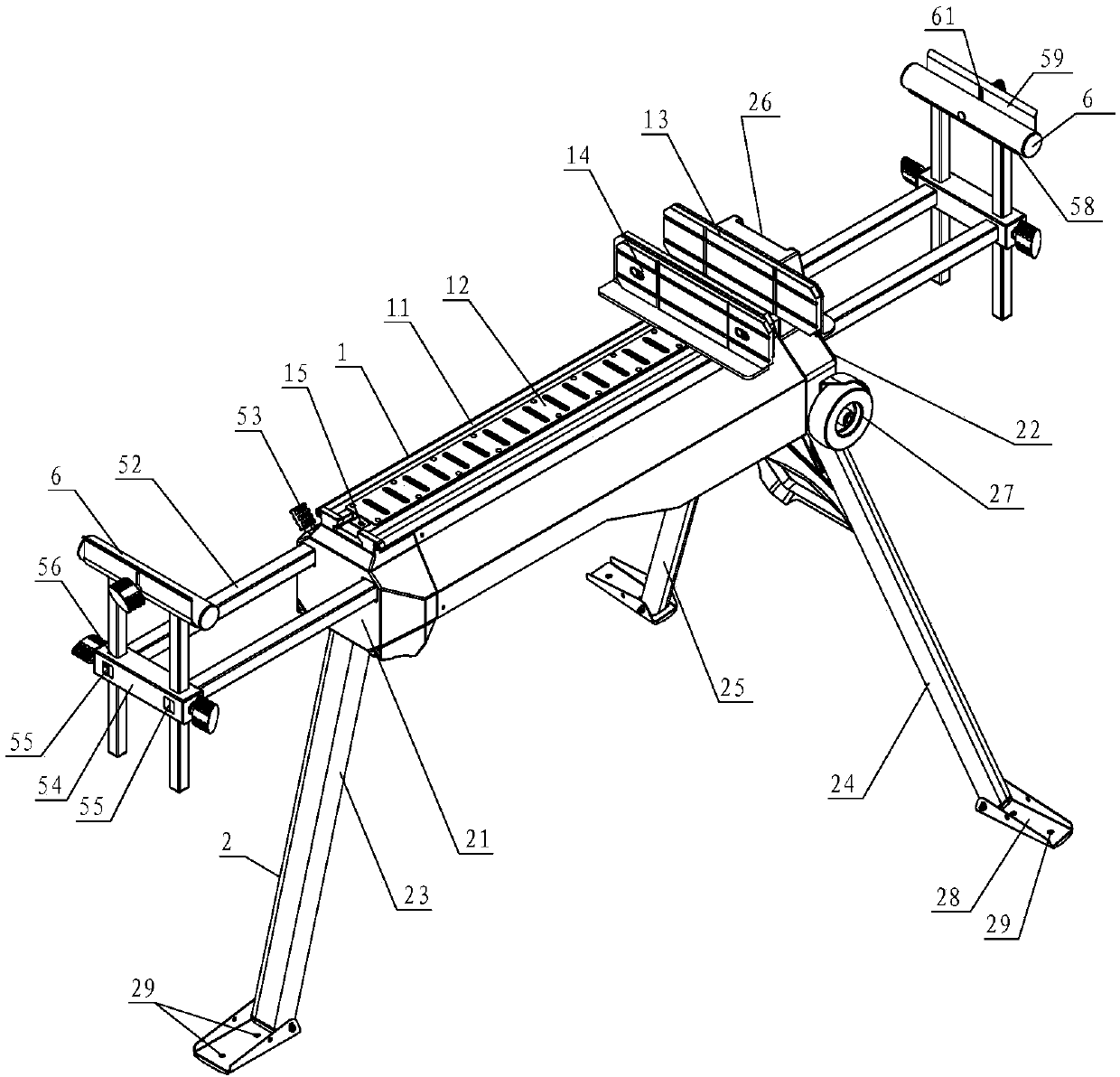 Push-type clamping table