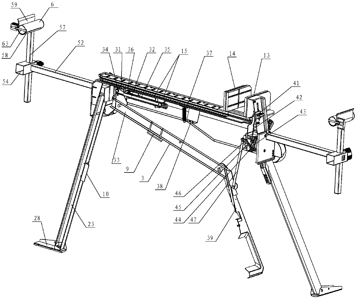 Push-type clamping table